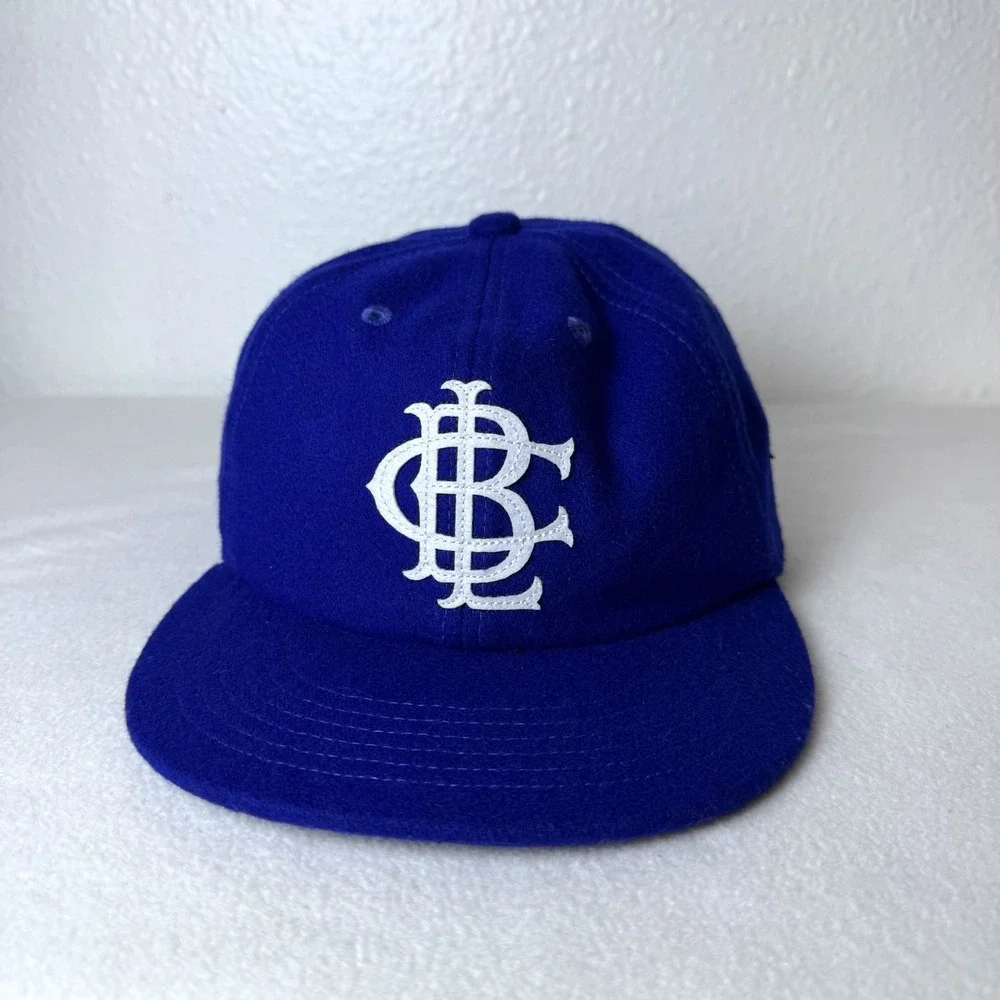 Big League Chew Official League Wool Hat Cap Adjustable Leather Strapback Blue